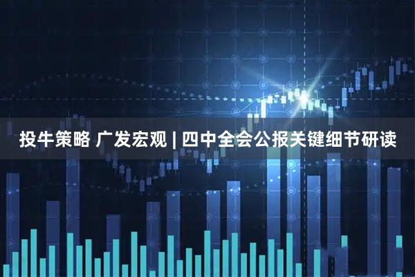 投牛策略 广发宏观 | 四中全会公报关键细节研读